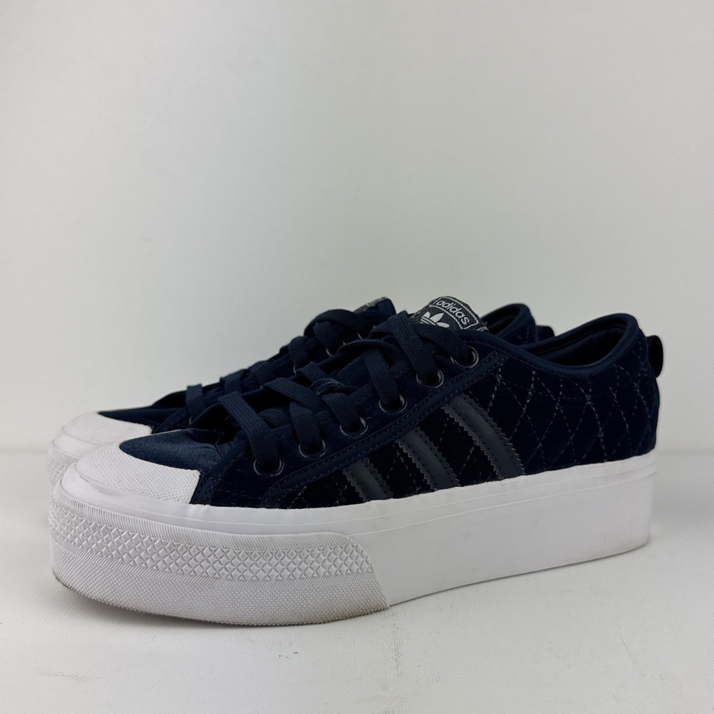 adidas Women's Navy and White Platform Sneakers